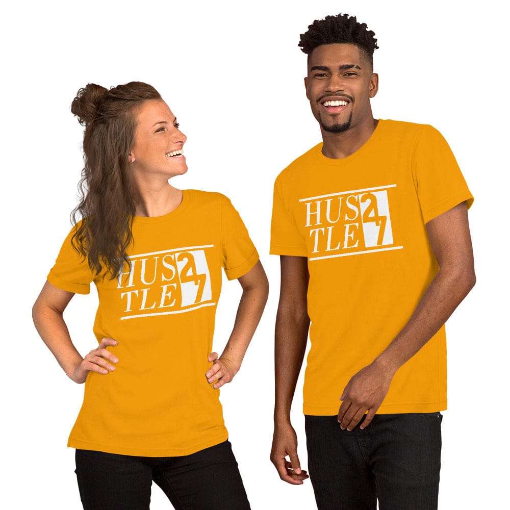 Absolutestacker2 Gold / S Hustle 24 7 Custom T-shirt