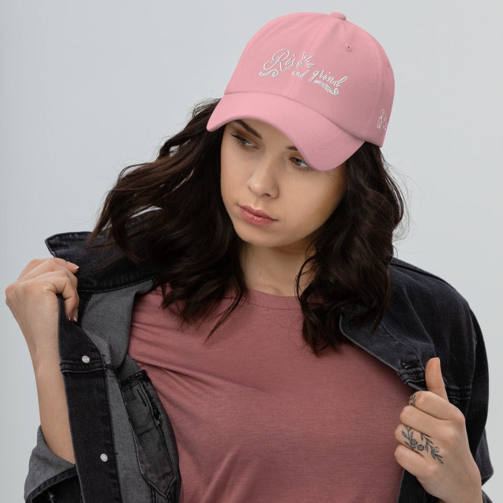 Absolutestacker2 Hats Pink Rise and grind dad hat