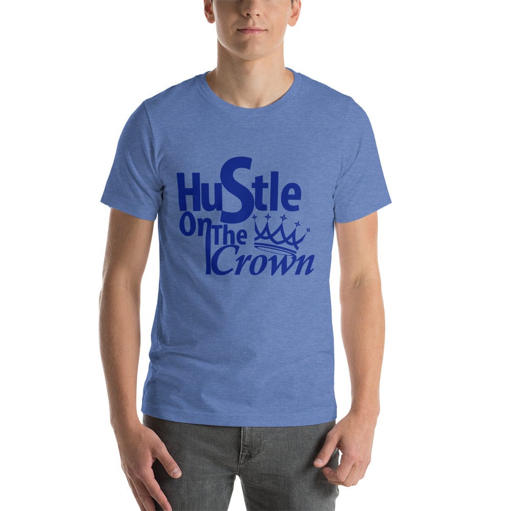 Absolutestacker2 Heather True Royal / S Hustle on the crown Custom T-shirt