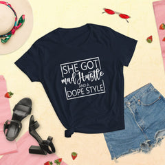 Absolutestacker2 Navy / S She got mad hustle