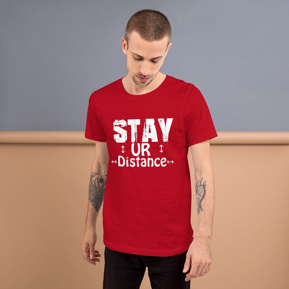 Absolutestacker2 Red / S Stay ur distance Custom T-shirts